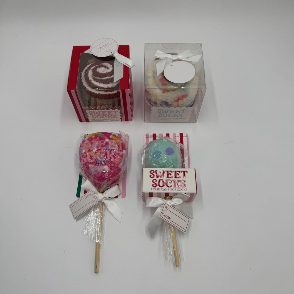 Sweet Socks Dessert Gift Set 4‎ Pair Novelty Socks NEW